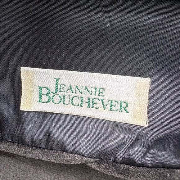 Vintage Jeannie Bouchever Velvet Evening Clutch Brown Floral Brooch To close‎ - Picture 3 of 11